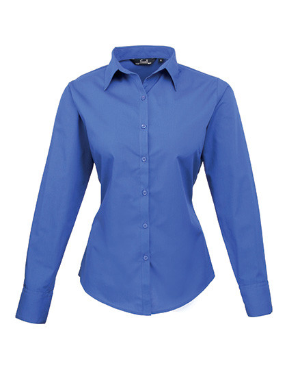 Premier Workwear Women´s Poplin Long Sleeve Blouse Royal (ca. Pantone 7686C)
