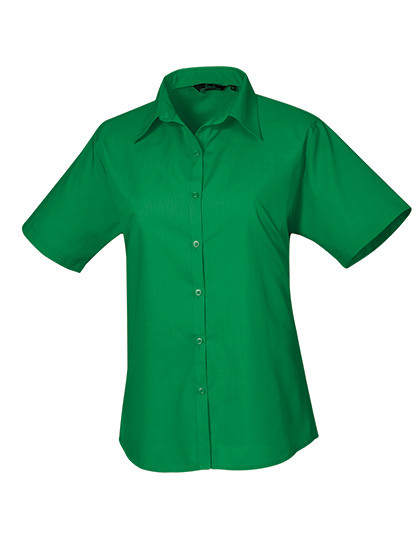 Premier Workwear Women´s Poplin Short Sleeve Blouse Emerald