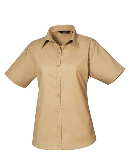 Premier Workwear Women´s Poplin Short Sleeve Blouse Khaki