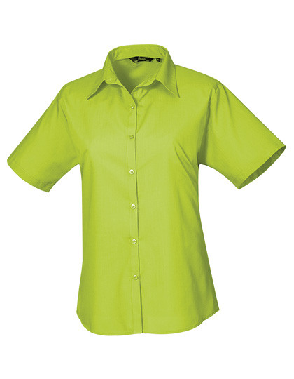 Premier Workwear Women´s Poplin Short Sleeve Blouse Lime (ca. Pantone 2304C)