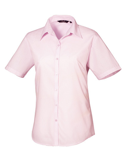 Premier Workwear Women´s Poplin Short Sleeve Blouse Pink (ca. Pantone 707C)