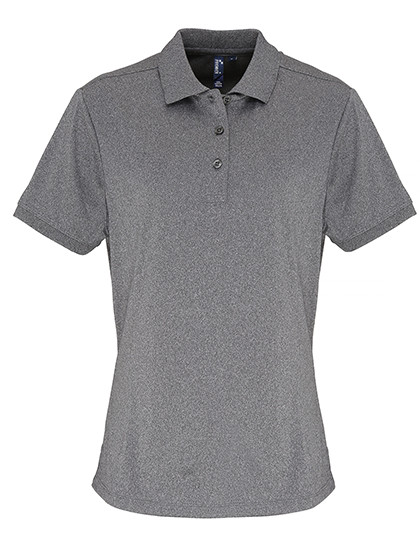 Premier Workwear Women´s Coolchecker® Piqué Polo Grey Melange (ca. Pantone 425C)