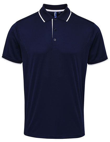 Premier Workwear Men´s Contrast Coolchecker® Polo Navy (ca. Pantone 2378C)