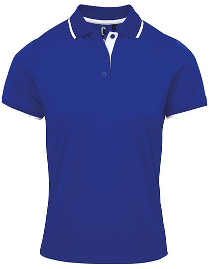 Premier Workwear Women´s Contrast Coolchecker® Polo Royal (ca. Pantone 286C)