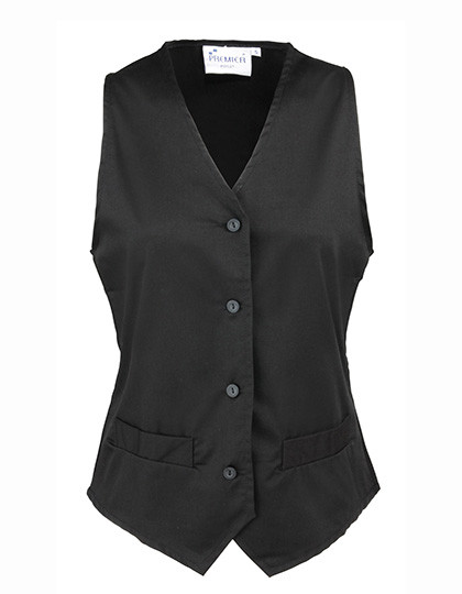 Premier Workwear Women´s Hospitality Waistcoat Black (ca. Pantone Black C)