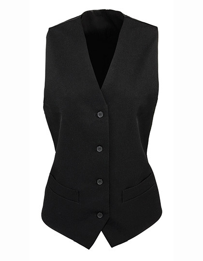 Premier Workwear Women´s Lined Polyester Waistcoat Black (ca. Pantone Black C)