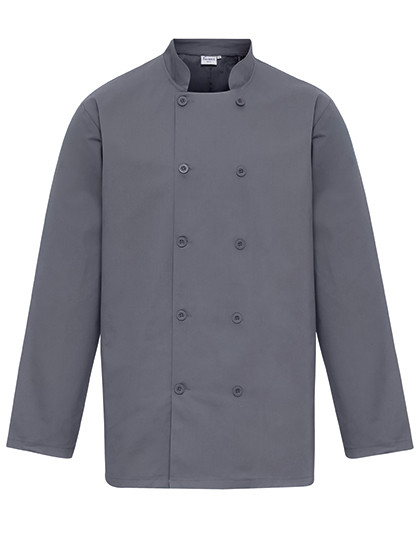 Premier Workwear Long Sleeve Chef´s Jacket Steel (ca. Pantone 7545C)