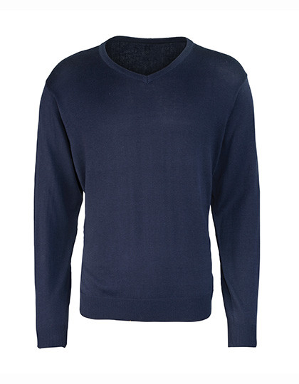 Premier Workwear Men´s V-Neck Knitted Sweater Navy (ca. Pantone 2378C)