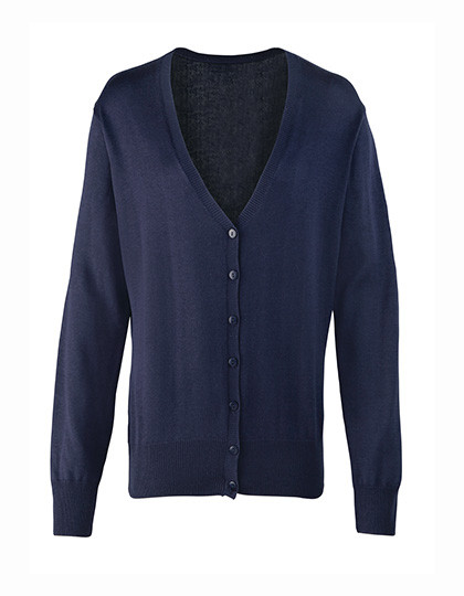 Premier Workwear Women´s Button Through Knitted Cardigan Navy (ca. Pantone 2378C)