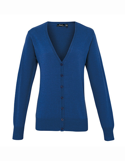 Premier Workwear Women´s Button Through Knitted Cardigan Royal (ca. Pantone 7686C)
