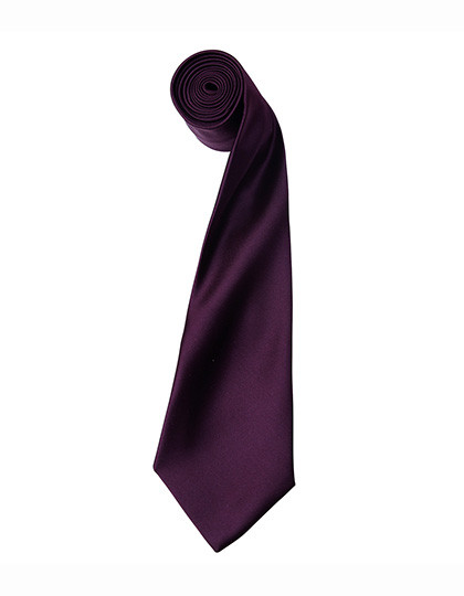 Premier Workwear Colours Collection Satin Tie Aubergine (ca. Pantone 5115C)