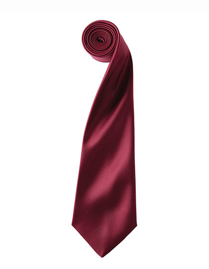 Premier Workwear Colours Collection Satin Tie Burgundy (ca. Pantone 216C)