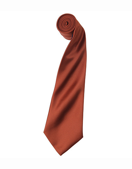 Premier Workwear Colours Collection Satin Tie Chestnut (ca. Pantone 7525C)