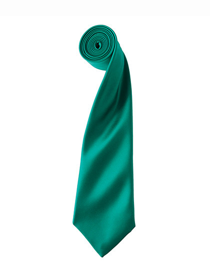 Premier Workwear Colours Collection Satin Tie Emerald (ca. Pantone 341C)
