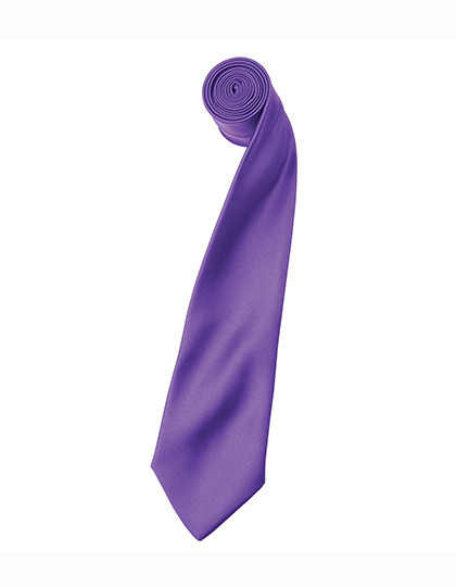 Premier Workwear Colours Collection Satin Tie Rich Violet (ca. Pantone 2587C)
