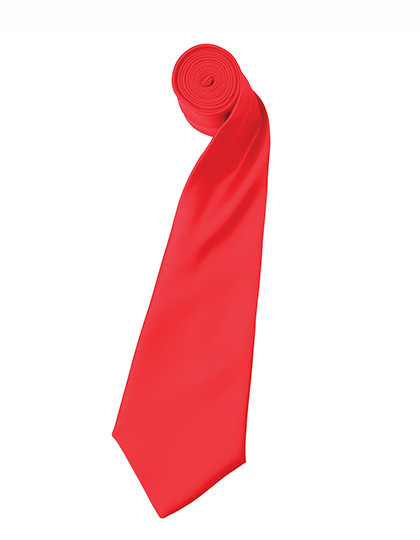 Premier Workwear Colours Collection Satin Tie Strawberry Red (ca. Pantone 186C)