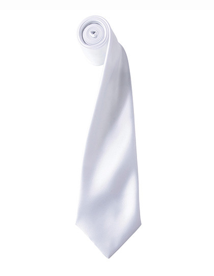Premier Workwear Colours Collection Satin Tie White