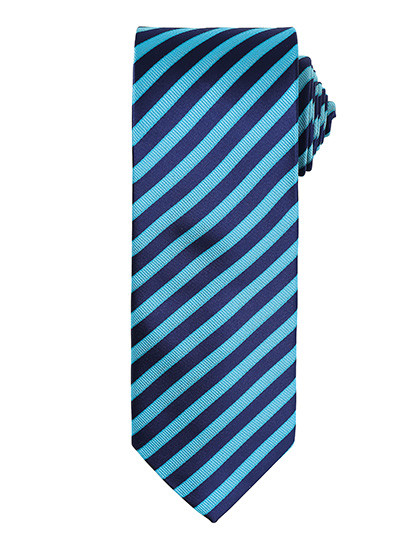 Premier Workwear Double Stripe Tie Turquoise (ca. Pantone 7703C)