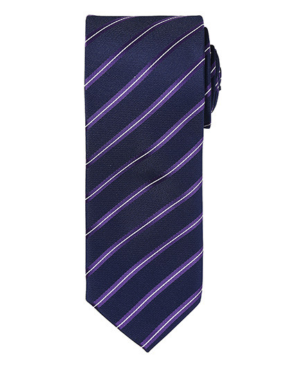 Premier Workwear Sports Stripe Tie Navy (ca. Pantone 2378C)