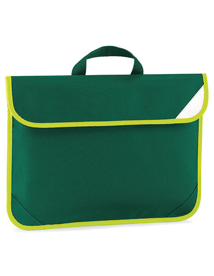 Quadra Enhanced-Viz Book Bag Bottle Green