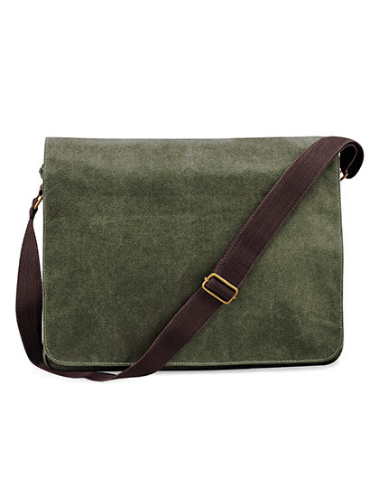 Quadra Vintage Canvas Despatch Bag Vintage Military Green