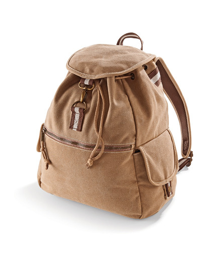 Quadra Vintage Canvas Backpack Sahara