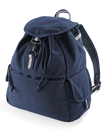 Quadra Vintage Canvas Backpack Vintage Oxford Navy