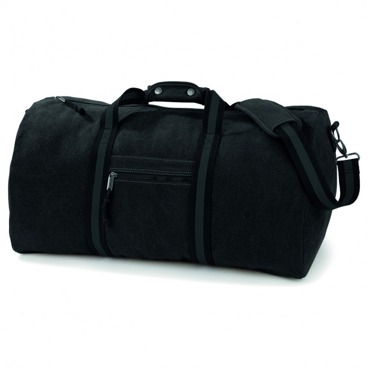 Quadra Vintage Canvas Holdall Vintage Black