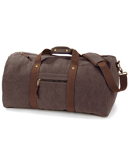 Quadra Vintage Canvas Holdall Vintage Brown