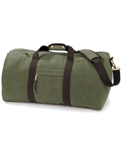 Quadra Vintage Canvas Holdall Vintage Military Green