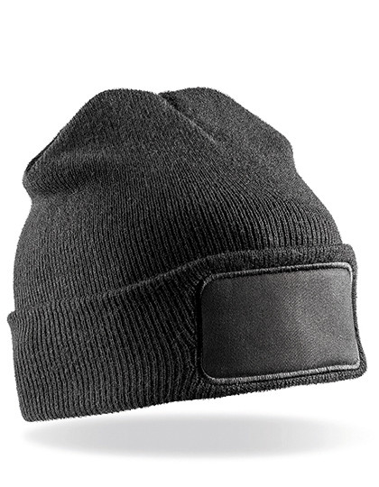 Result Winter Essentials Double Knit Printers Beanie Black