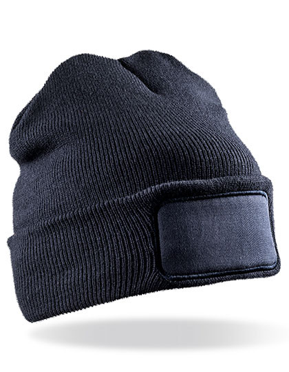 Result Winter Essentials Double Knit Printers Beanie Navy
