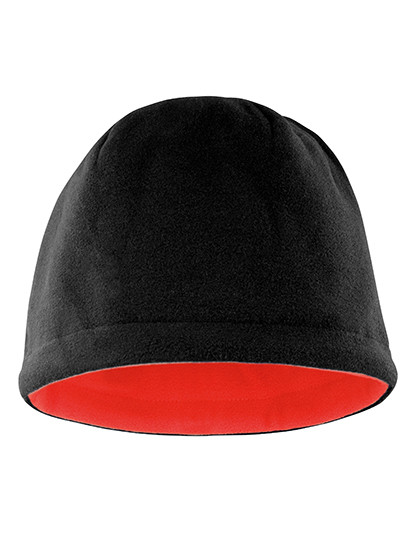 Result Winter Essentials Reversible Fleece Skull Hat Black
