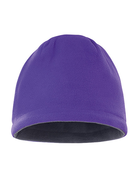 Result Winter Essentials Reversible Fleece Skull Hat Purple