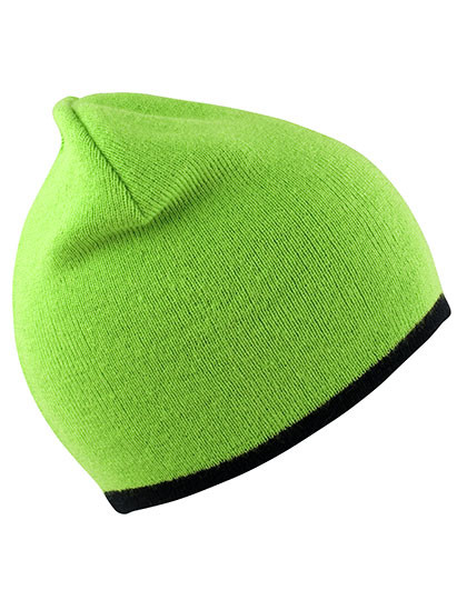 Result Winter Essentials Soft Feel Cuffless Reversible Beanie Lime