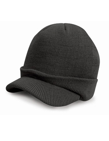 Result Winter Essentials Esco Army Knitted Hat Charcoal Grey