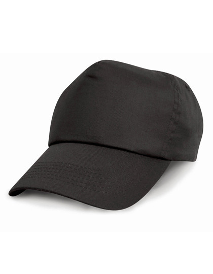 Result Headwear Junior Cotton Cap Black