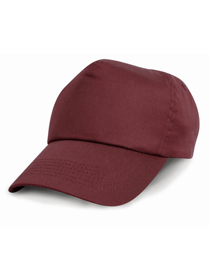 Result Headwear Junior Cotton Cap Burgundy