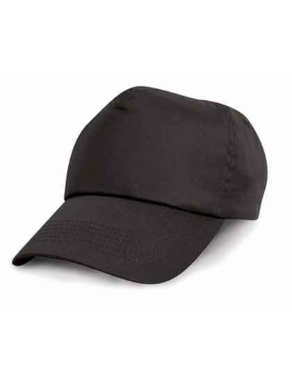 Result Headwear Cotton Cap Black