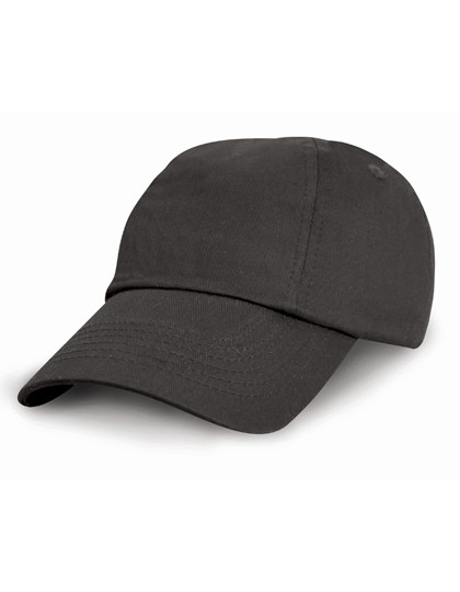 Result Headwear Junior Low Profile Cotton Cap Black