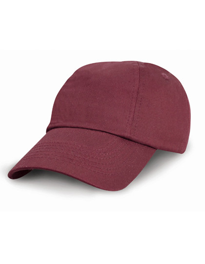 Result Headwear Junior Low Profile Cotton Cap Burgundy