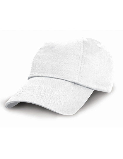 Result Headwear Junior Low Profile Cotton Cap White
