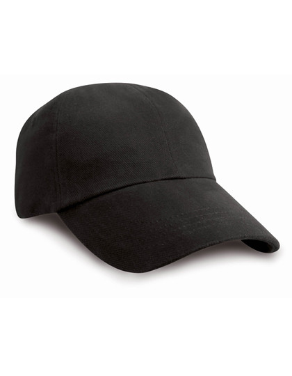 Result Headwear Junior Heavy Brushed Cotton Cap Black