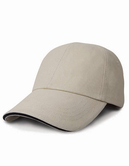 Result Headwear Heavy Brushed Cotton Cap Natural