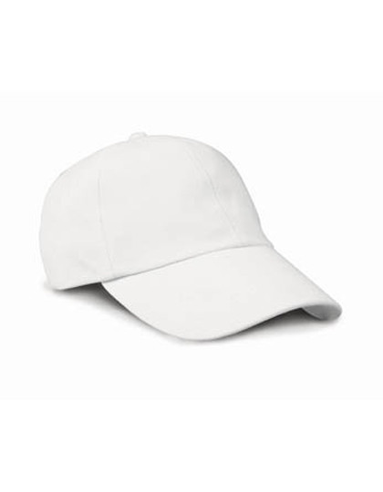 Result Headwear Low Profile Heavy Brushed Cotton Cap White