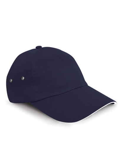 Result Headwear Printers Plush Cotton 5 Panel Cap Navy