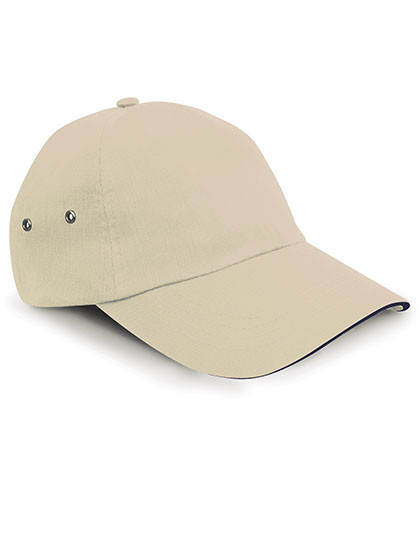 Result Headwear Printers Plush Cotton 5 Panel Cap Putty