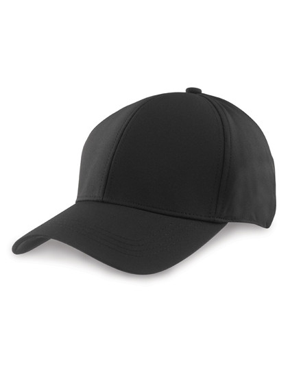 Result Headwear Tech Performance Soft Shell Cap Black