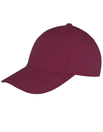 Result Headwear Memphis Brushed Cotton Low Profile Cap Burgundy
