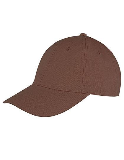 Result Headwear Memphis Brushed Cotton Low Profile Cap Chocolate Brown
